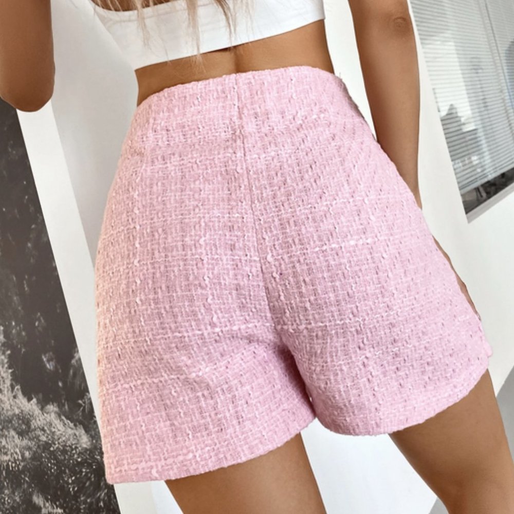 Classic Pink Tweed Mini Skort - Picture 5 of 13